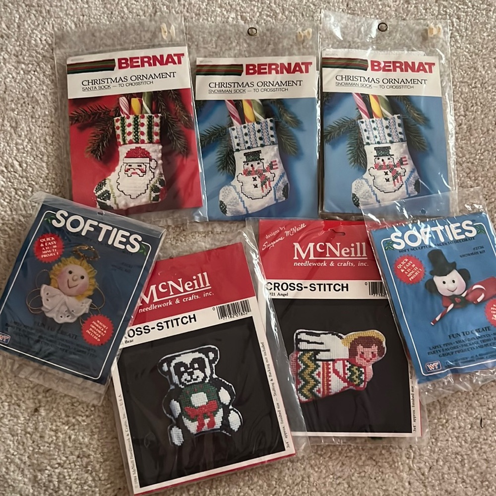 Bundle of VintageCross Stitch Ornament Kits - Never opened SFH